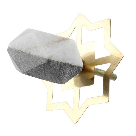 Grey And White Stone Hammer Cabinet Knobs